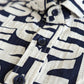 Men's Alphabet Graphic Print Long-Sleeve Button-Down Shirt