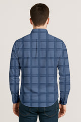 Men’s Cotton Plaid Shirt – Long Sleeve Button-Down