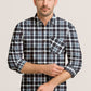 Long Sleeve Plaid Cotton Shirt – Button Down Checkered Casual Dress Shirt