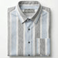 Men's Classic Striped Cotton-Blend Casual Button-Down Shirt