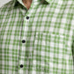 Men's Sage Green Gingham Checkered Long Sleeve Button-Down Shirt