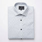 Men's Geometric Micro-Print Long Sleeve Dress Shirt - Light Blue