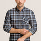 Long Sleeve Plaid Cotton Shirt – Button Down Checkered Casual Dress Shirt