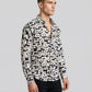 Men's Alphabet Graphic Print Long-Sleeve Button-Down Shirt