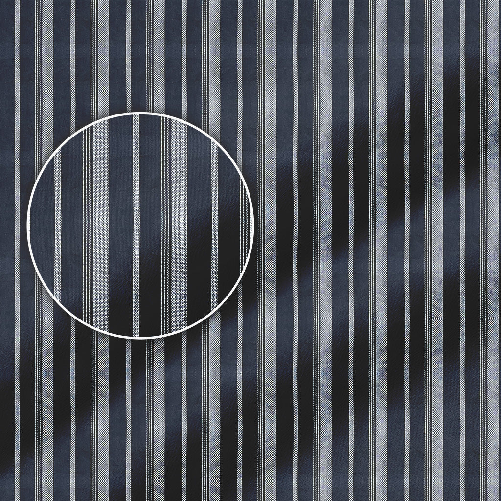 Classic Long Sleeve Vertical Stripe Button Down Shirt – Cotton Blend for Casual & Business Wear