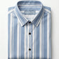 Towne Men's Classic Blue and White Striped Button-Down Shirt