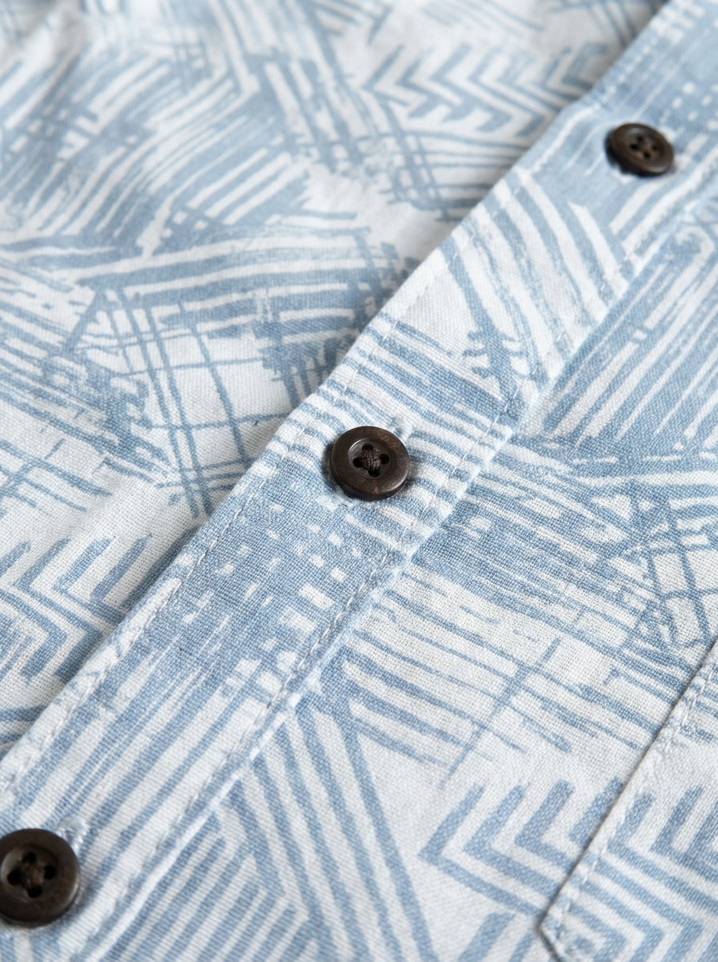 Men's Modern Geometric Print Long Sleeve Button-Down Shirt