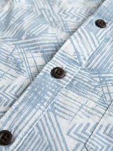 Men's Modern Geometric Print Long Sleeve Button-Down Shirt
