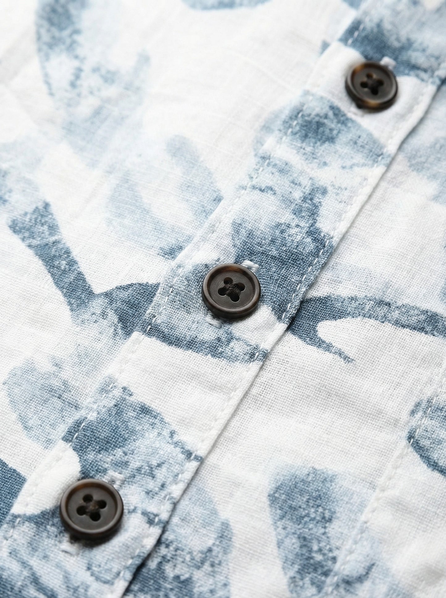 Men's Abstract Print Long Sleeve Button-Down Shirt - Lightweight Casual Top