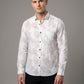 Men's Modern Geometric Line Pattern Long Sleeve Button-Down Shirt