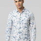 Men's Abstract Print Long Sleeve Button-Down Shirt - Lightweight Casual Top