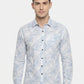 Men's Modern Geometric Print Long Sleeve Button-Down Shirt