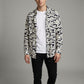 Men's Alphabet Graphic Print Long-Sleeve Button-Down Shirt