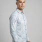 Men's Modern Geometric Print Long Sleeve Button-Down Shirt