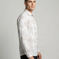 Men's Modern Geometric Line Pattern Long Sleeve Button-Down Shirt