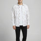 Men's Modern Geometric Line Pattern Long Sleeve Button-Down Shirt