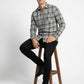 Men's Slim-Fit Premium Brushed Cotton Plaid Shirt