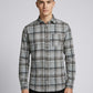 Men's Slim-Fit Premium Brushed Cotton Plaid Shirt