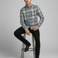 Men's Slim-Fit Premium Brushed Cotton Plaid Shirt