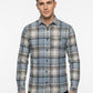Men's Slim-Fit Premium Brushed Cotton Plaid Shirt