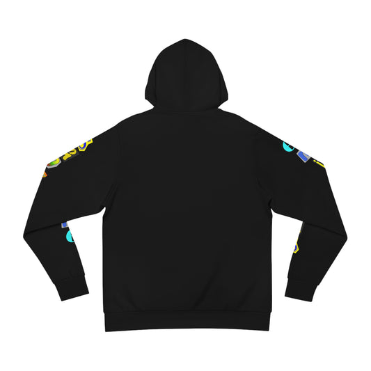 Showfine Printed Black Hoodie for Men