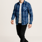 Gingham Plaid Cotton Dress Shirt – Men’s Long Sleeve Casual Button Down