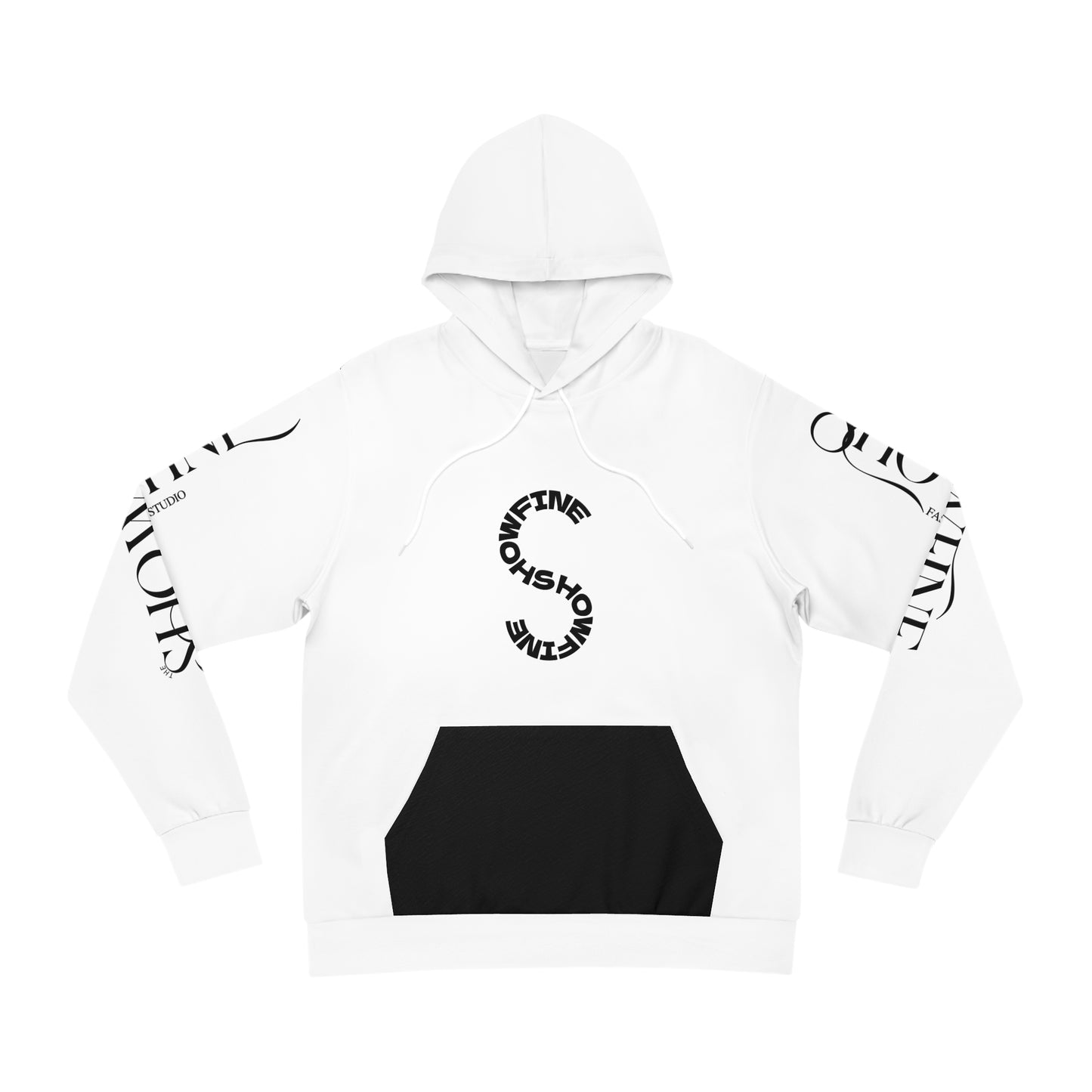 Black and White The Showfine Printed Fashion Hoodie for Men and Women