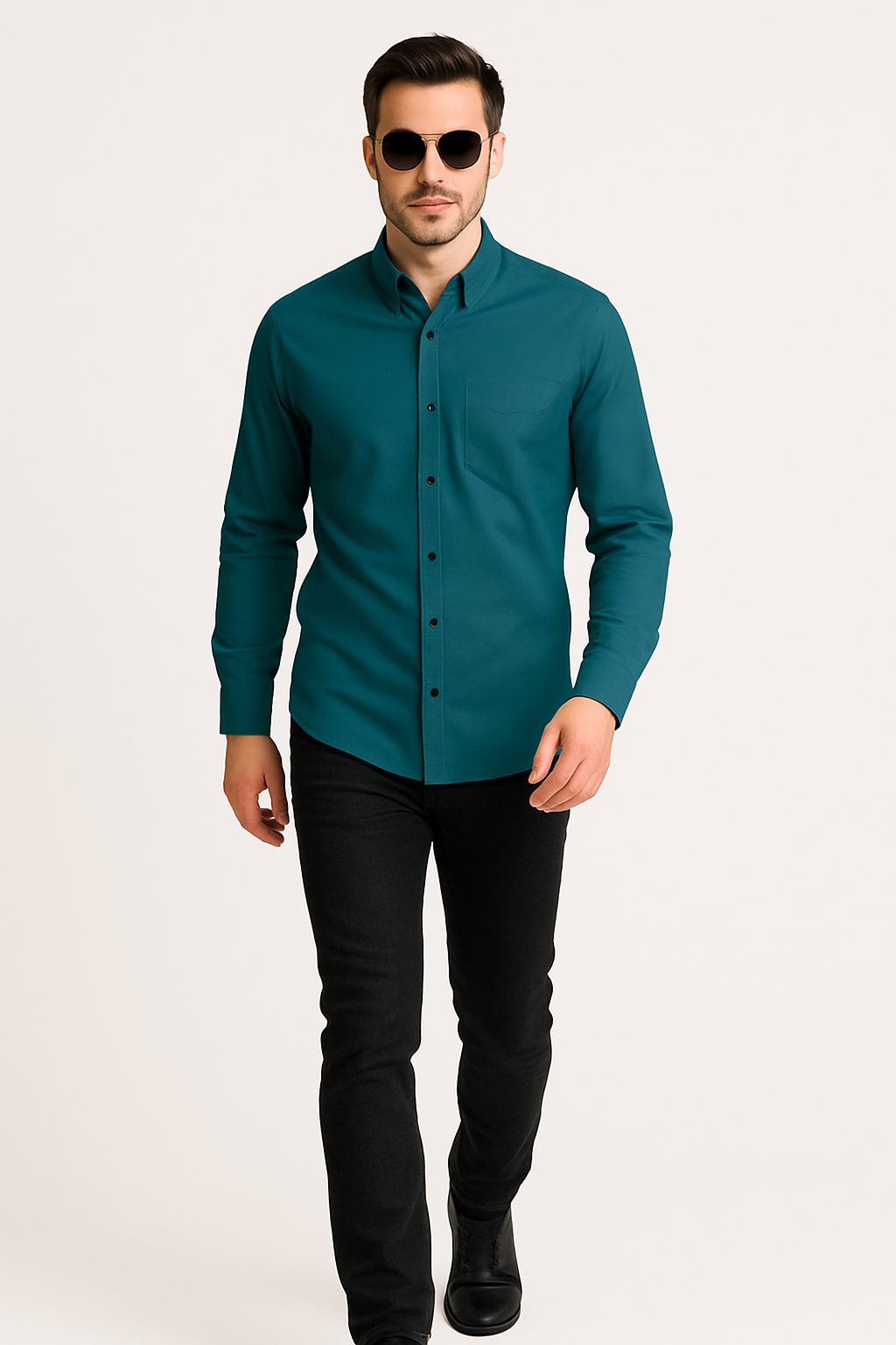 Men’s Long Sleeve Button Down Dress Shirt – Business Casual, Cotton, Regular Fit