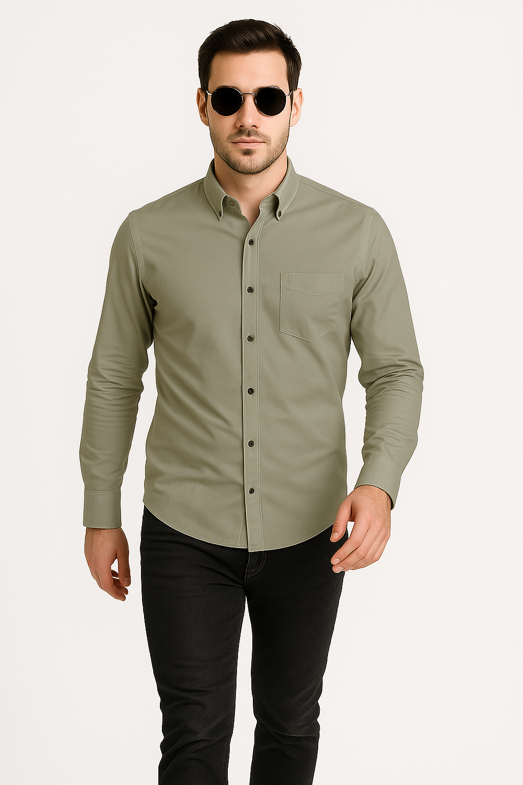 Men’s Long Sleeve Button Down Dress Shirt – Business Casual, Cotton, Regular Fit