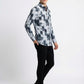 Men's Abstract Brushstroke Silk-Cotton Tailored Shirt