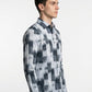 Men's Abstract Brushstroke Silk-Cotton Tailored Shirt