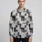 Men's Abstract Brushstroke Silk-Cotton Tailored Shirt