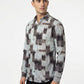 Men's Abstract Brushstroke Silk-Cotton Tailored Shirt