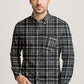 Long Sleeve Plaid Cotton Shirt – Button Down Checkered Casual Dress Shirt