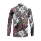 Men’s Long Sleeve Button Down Shirt – Tropical Leaf Print Cotton Shirt, Casual Summer Dress Shirt