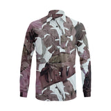 Men’s Long Sleeve Button Down Shirt – Tropical Leaf Print Cotton Shirt, Casual Summer Dress Shirt