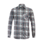 Men's Long Sleeve Plaid Shirt – Textured Cotton Blend Seersucker Button Down for Casual Everyday Wear