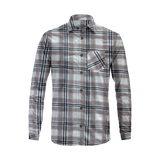 Men's Long Sleeve Plaid Shirt – Textured Cotton Blend Seersucker Button Down for Casual Everyday Wear