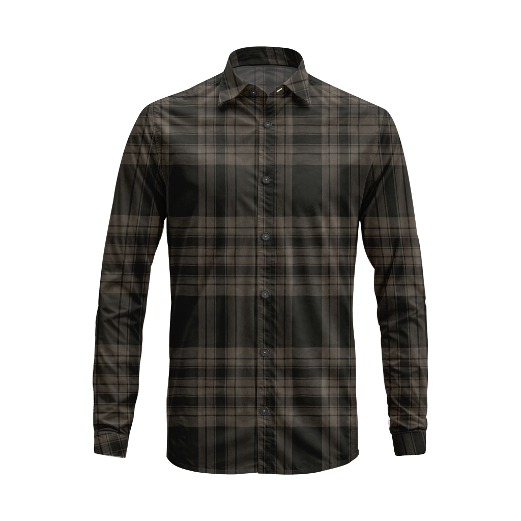 Flannel Look Plaid Shirt – Soft Cotton Blend, Long Sleeve, Regular Fit