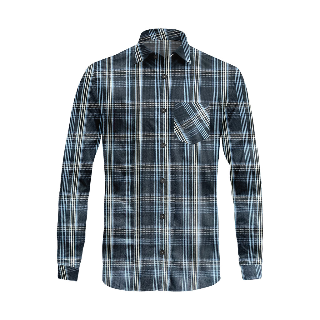 Men's Plaid Cotton Button Down Shirt – Long Sleeve Gingham Casual Dress Shirt, Regular Fit