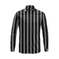 Classic Long Sleeve Vertical Stripe Button Down Shirt – Cotton Blend for Casual & Business Wear