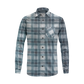 Men's Long Sleeve Plaid Shirt – Textured Cotton Blend Seersucker Button Down for Casual Everyday Wear