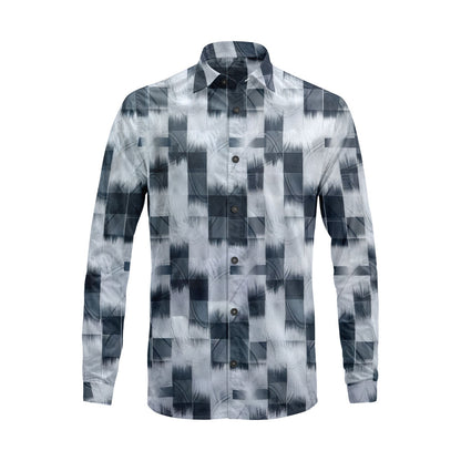 Abstract Print Long Sleeve Shirt - Lightweight Casual and Trendy Wear