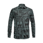Boho Island Print Long Sleeve Shirt – Cotton Blend Button Down Casual Wear
