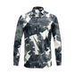 Men’s Long Sleeve Button Down Shirt – Tropical Leaf Print Cotton Shirt, Casual Summer Dress Shirt