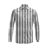 Vertical Striped Long Sleeve Button Down Shirt – Lightweight Cotton Casual Dress Shirt