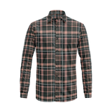 Long Sleeve Plaid Cotton Shirt – Button Down Checkered Casual Dress Shirt