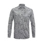Geometric Honeycomb Pattern Long Sleeve Shirt – Lightweight Button Down Shirt