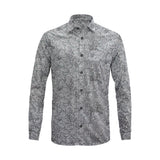 Geometric Honeycomb Pattern Long Sleeve Shirt – Lightweight Button Down Shirt