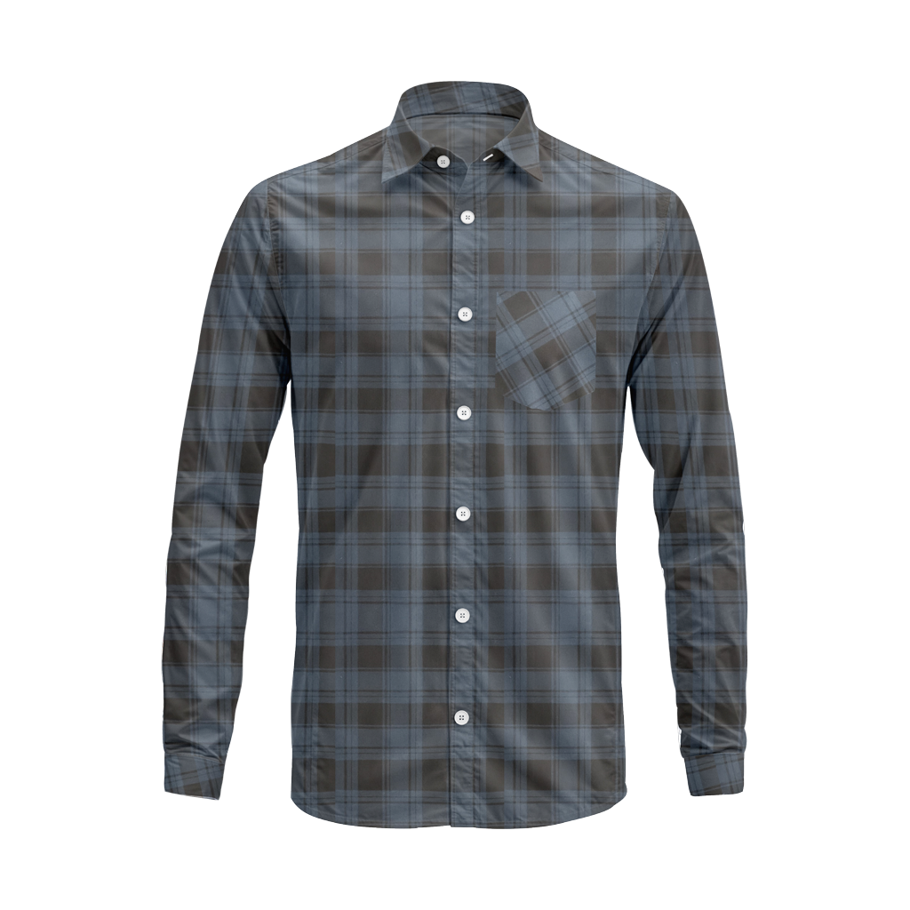 Casual Plaid Long Sleeve Button Down Shirt – Cotton Blend
